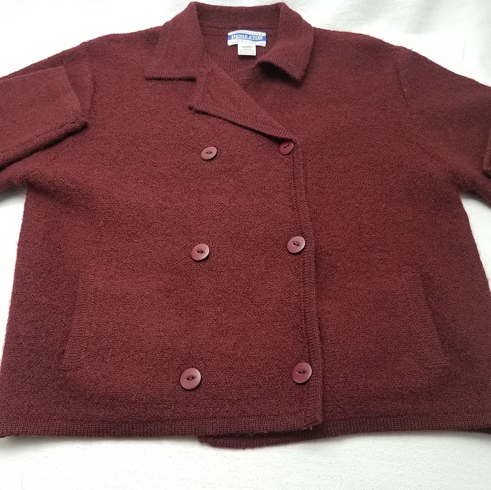 Pendleton Wool Cardigan Sweater Jacket Medium